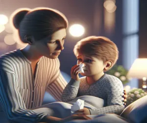 jak pomóc dziecku z katarem w nocy
